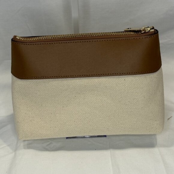 Caramel Woven Leather Bucket Bag, Loop Handles, Removable Shoulder Strap, NWOT - Picture 8 of 16